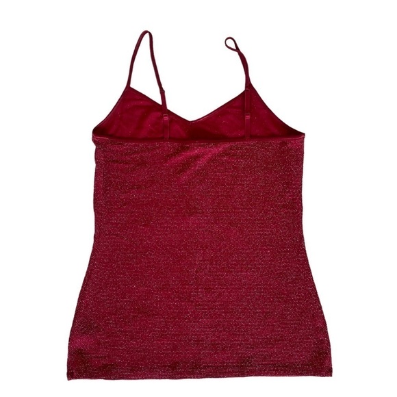 Express red metallic spaghetti strap tank top medium - Picture 6 of 8